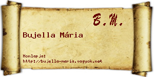 Bujella Mária névjegykártya